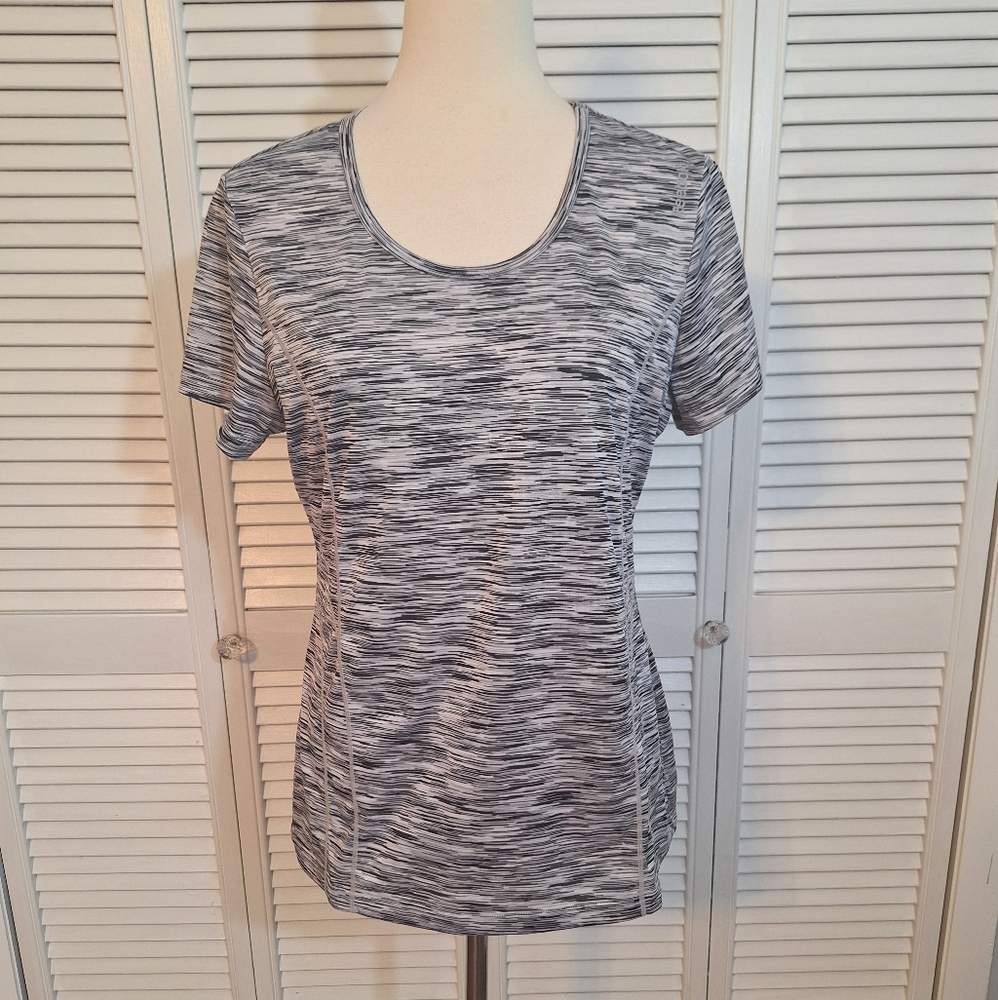 Reebok Shadow Stripe Athletic Top LG *D4